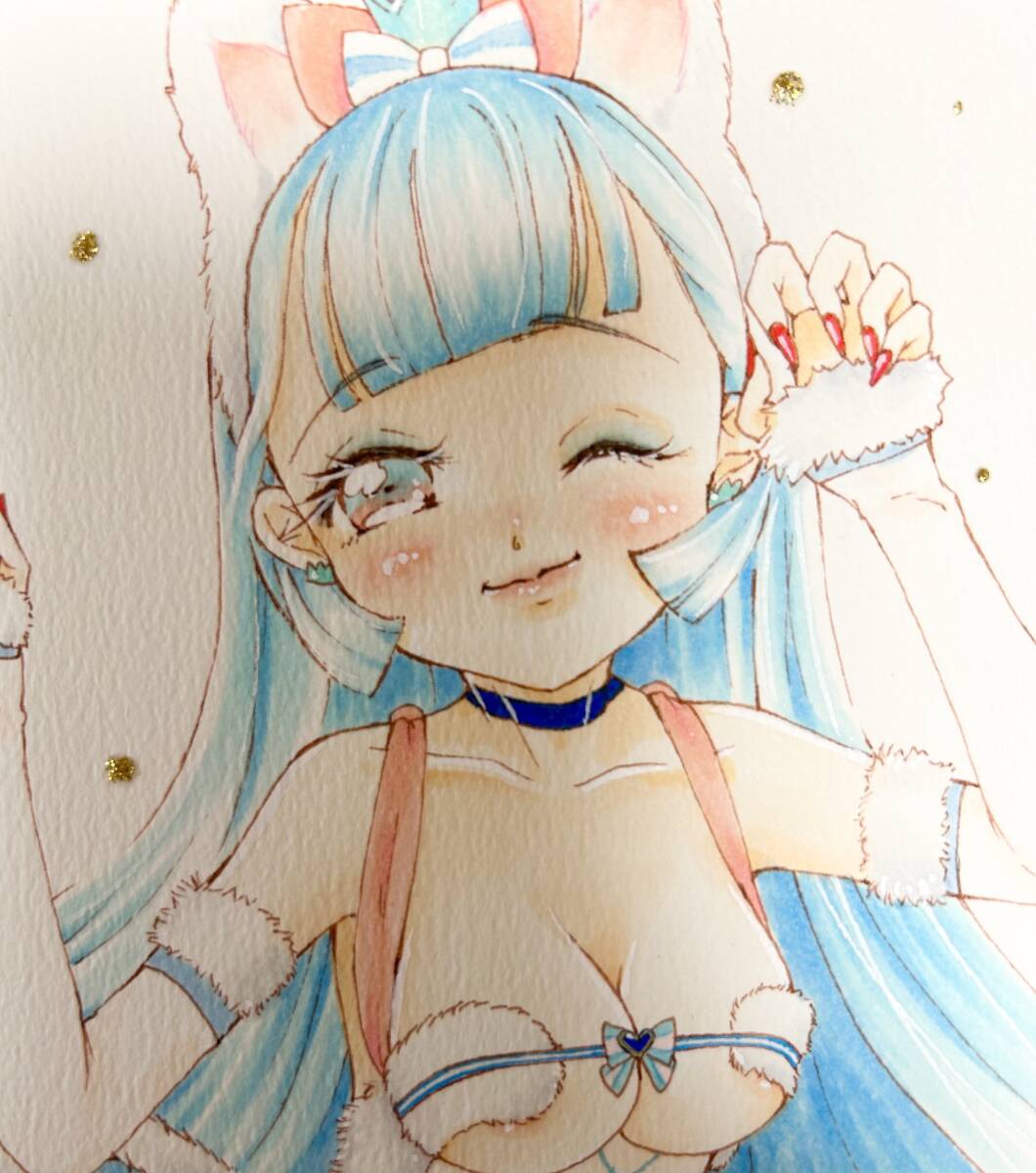 ファンアート 同人 手描きイラスト コピック わんだふるプリキュア 「キュアワンダフル」