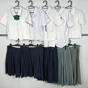 ブラウス スカート 吊りスカート3枚 1円 中古 制服 学生服 鹿児島国分高校 都城高校 宮崎商業高校 宮崎北高校 セット 詰合わせ 39CS-404 DF