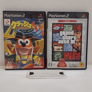 PS2 ソフト 2点セット / クラッシュバンディクー4 / グランド・セフト・オートⅢ / 動作未確認 ジャンク品 プレイステーション2