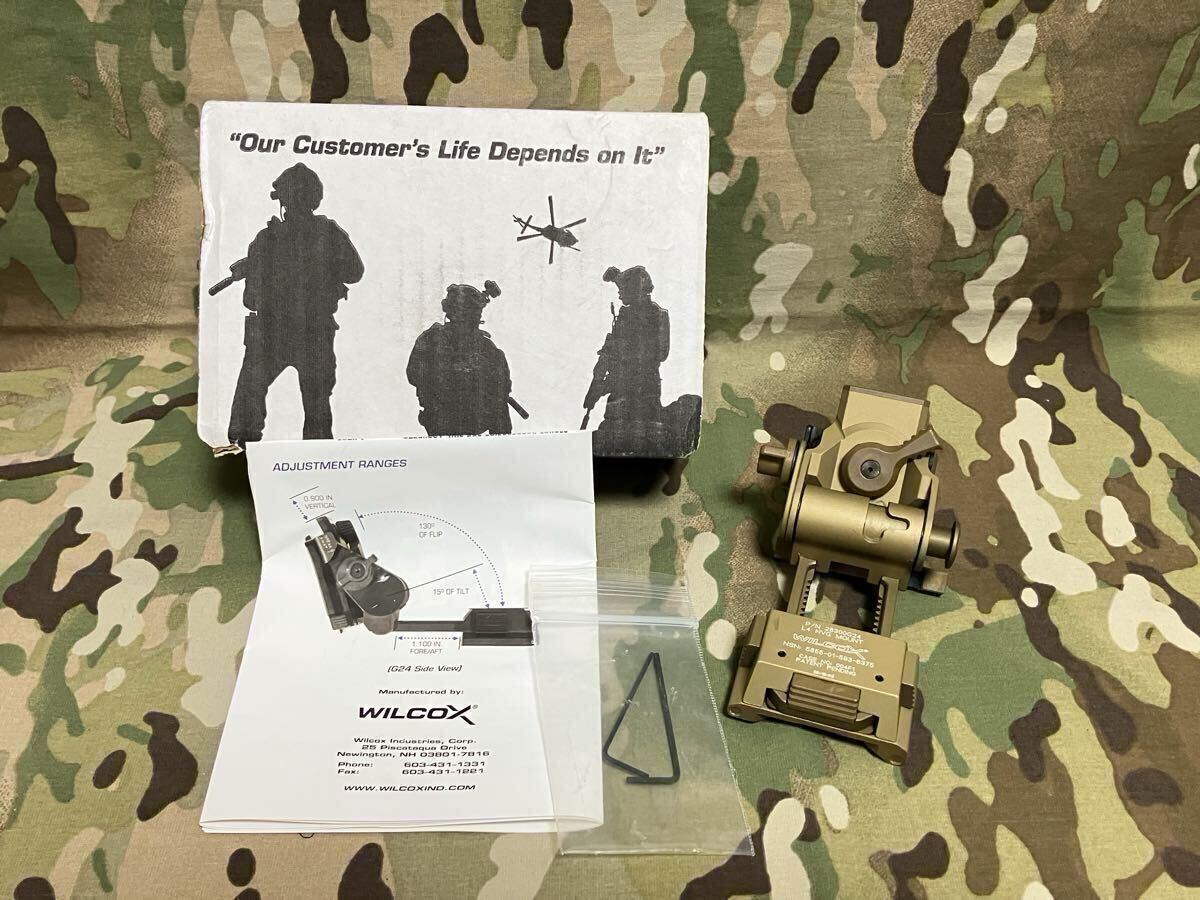実物 Wilcox(ウィルコックス)L4G24 NVG Mount BK 中古品 ウィルコックス金属 L4 G24 L4G24 ヘルメット NVG マウントブラケット