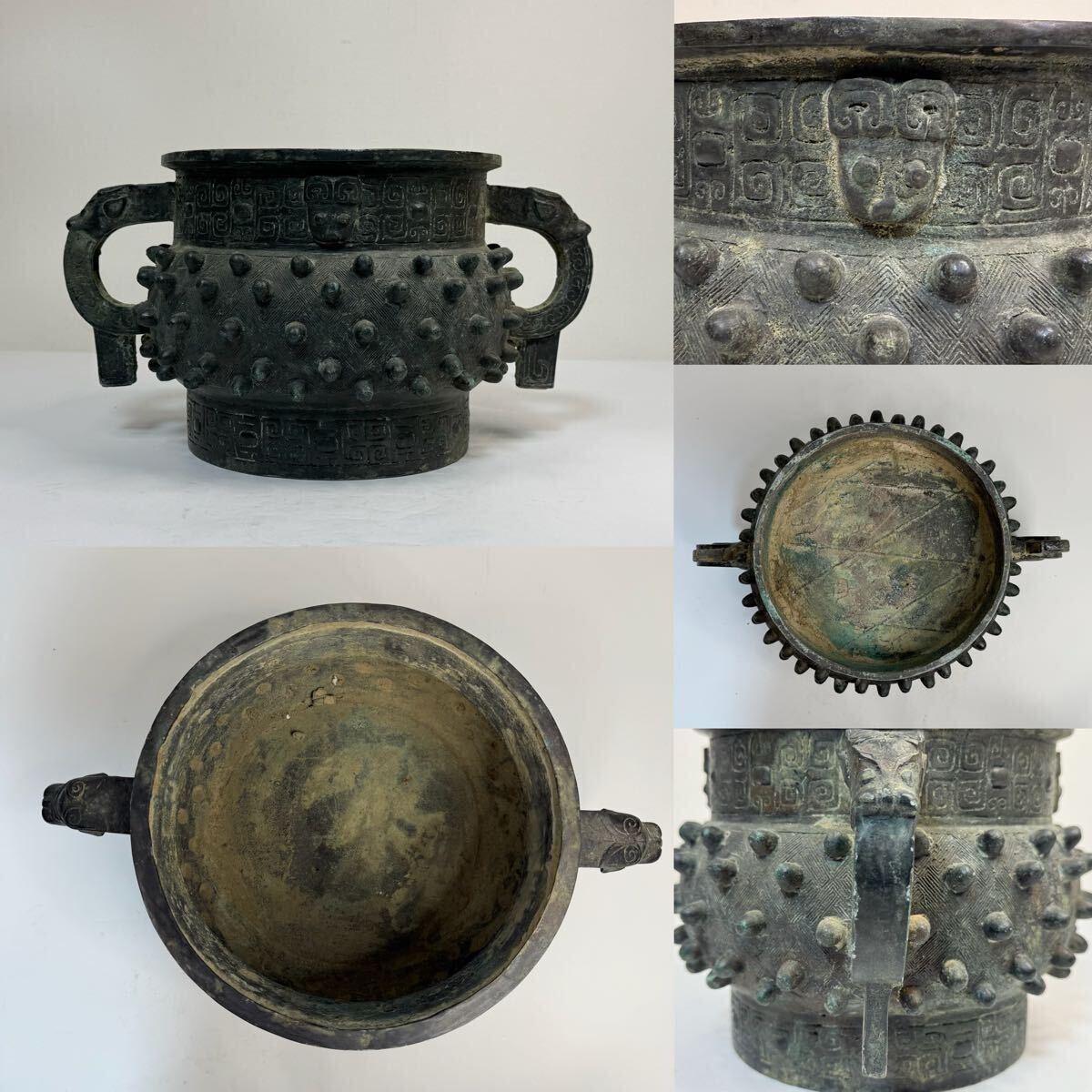 【値下げ】　香炉　古銅　骨董品　美術工芸品 Yahoo!オークション -「古銅獅子香炉」の落札相場・落札価格