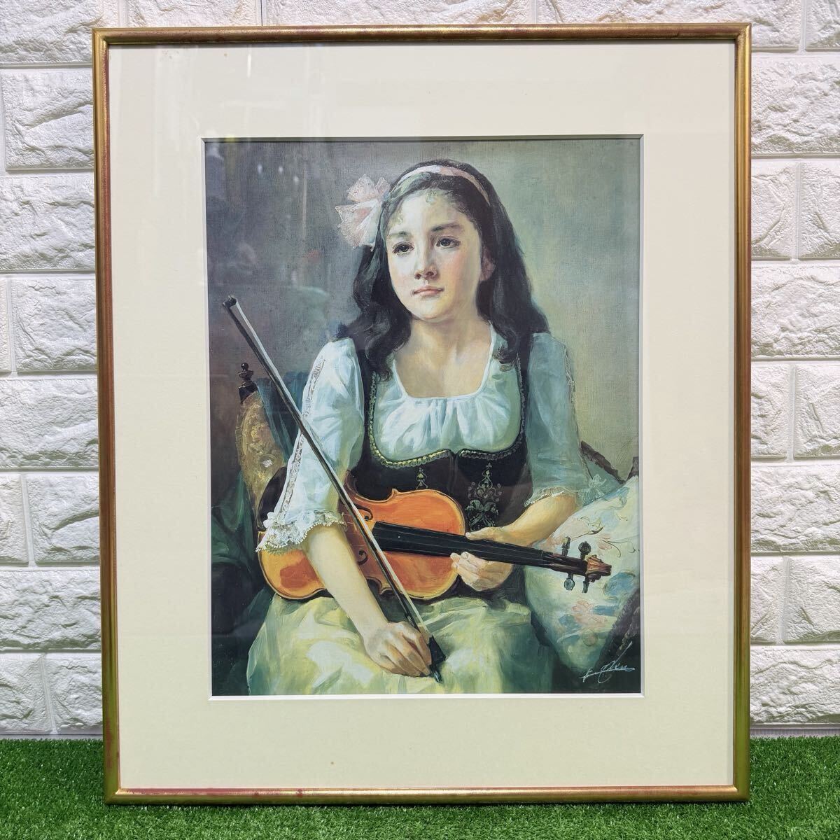 Yahoo!オークション -「バイオリン」(人物画) (油彩)の落札相場