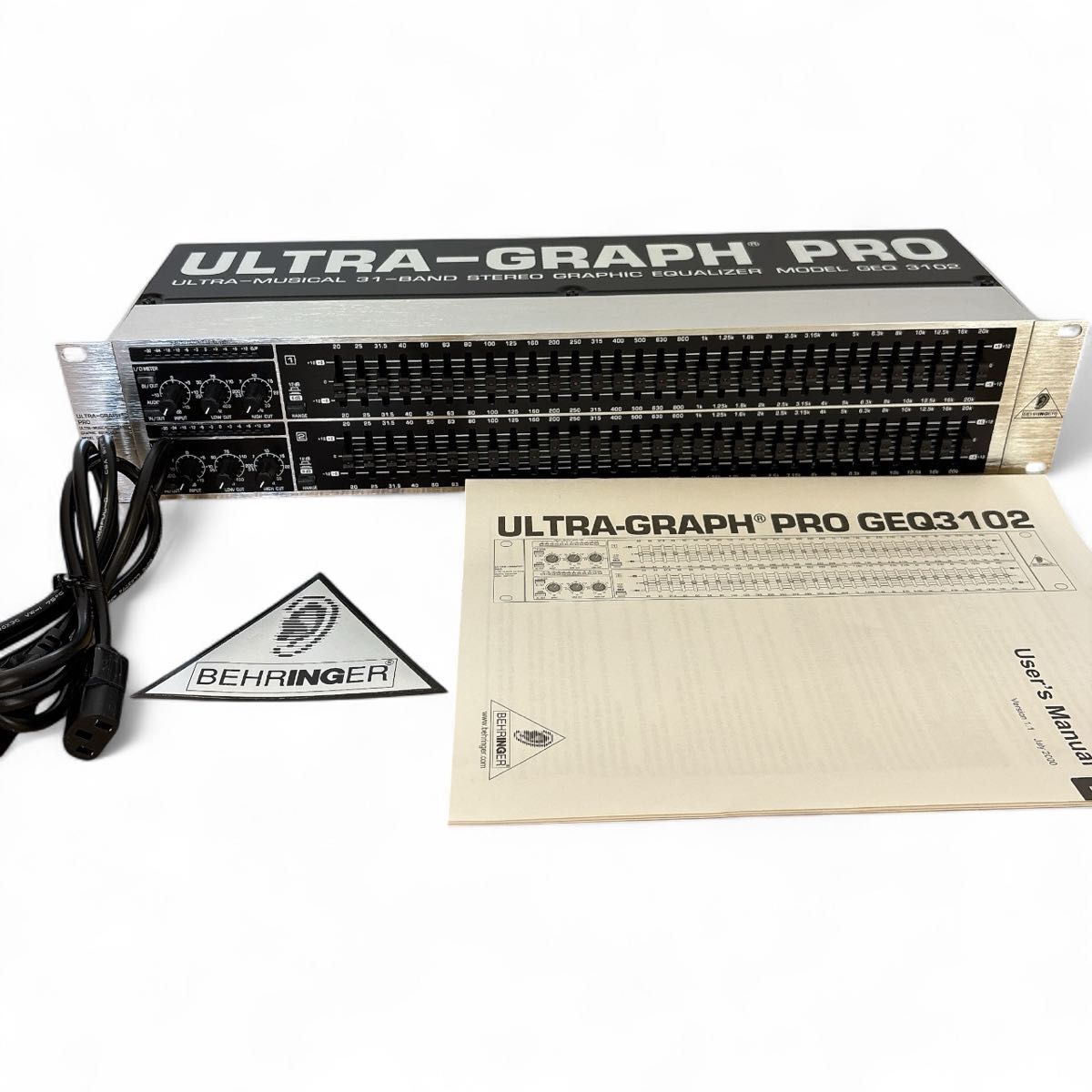 BEHRINGER GEQ3102 ベリンガー グラフィックイコライザー　美品 BEHRINGER GEQ3102 ベリンガー グラフィックイコライザー 美品