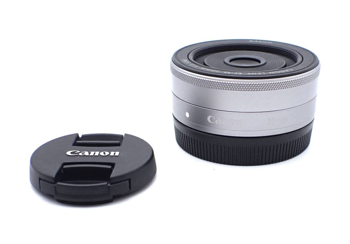 美品 キャノン　Canon EF-M 22mm F2 STM 1147 Canon EF-M 22mm f/2 STM Lens (Silver) 9808B002 B&H Photo Video