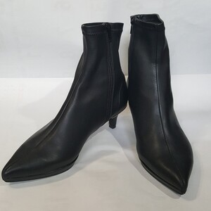 ESPERANZA ESPERANZA низкий каблук металлические детали указал короткие сапоги размерL E черный черное золото