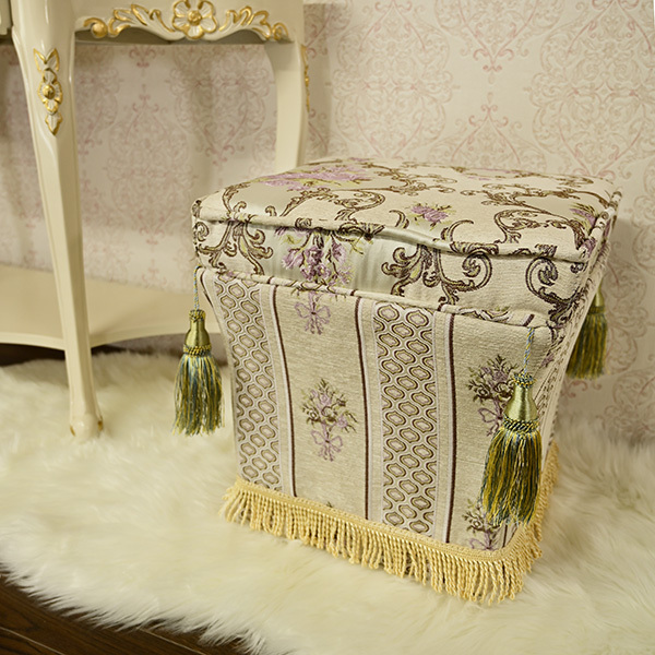 ローズロココ ファブリックスツール:タッセルA05:シルバー