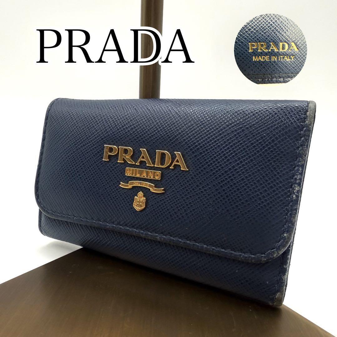 2025年最新】Yahoo!オークション -プラダ キーケース ネイビーの中古品
