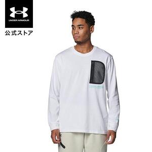 Бесплатная доставка! Абсолютно новый неиспользованный с бирками UNDER ARMOUR UA тяжелый хлопок карман длинный футболка тренировки XL белый