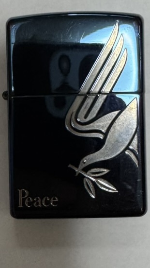 Zippo Peace デザイン ライター 未使用 Yahoo!オークション -「ブルーチタン zippo peace」(Zippo