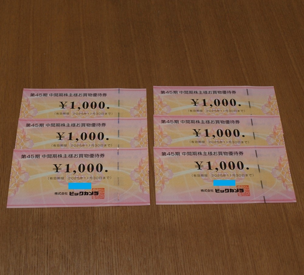 ビックカメラ 株主優待券 8000円分 ビックカメラ 株主優待到着2024〜裏ワザ使い方！プリペイド