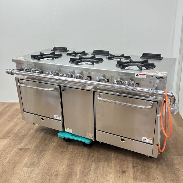 タニコー 5口ガスレンジ NR1532 中古 4ヶ月保証 2023年製 都市ガス