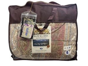 ■未使用 保管 羽毛布団 プレミアムゴールド ポーランド産 ポーリッシュホワイトグース ダウン93% 150×210 ダウンパワー440dp以上 日本製