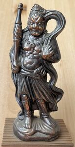 ◇金剛力士(仁王)像 阿形像 中古 置物 金属工芸 オブジェ 縁起物 仏像