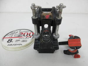 中古 ROD KEEPER Light LARK ライトラーク 竿立てホルダー+ダイワ D-FRON 船ハリス200FX 8号/N