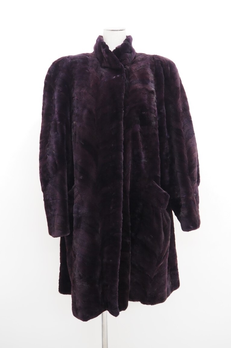 極美品 サガミンクロイヤル シェアード ファーコート パープルネイビー 楽天市場】シェアードミンクの通販