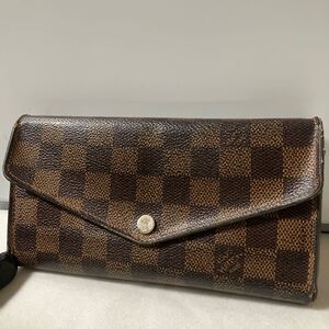LOUIS VUITTON ルイヴィトン 長財布 ポルトフォイユ サラ ダミエ N63209 レザー シリアルあり