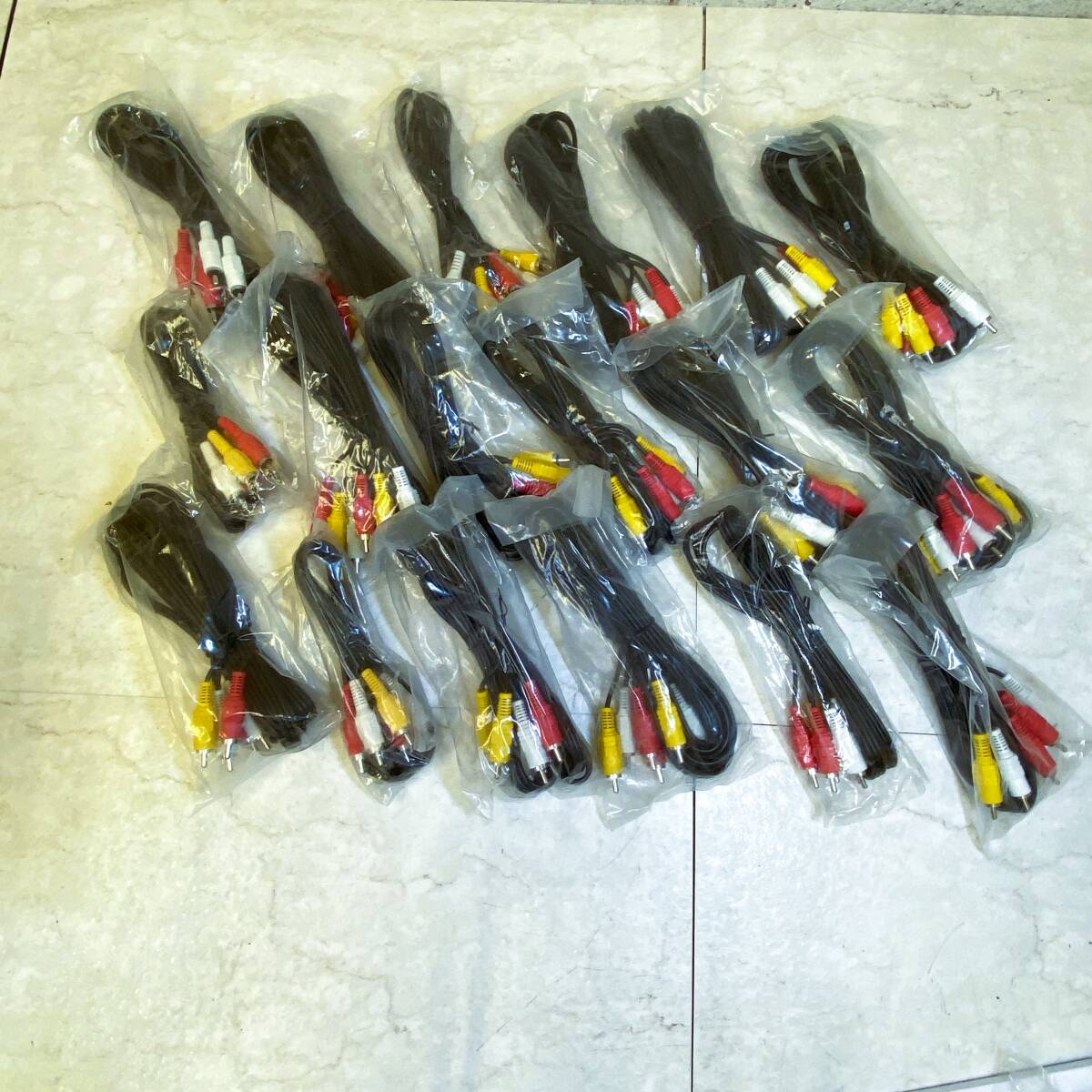 【送料無料】 未使用 RCAケーブル オーディオ端子 18本セット コンポーネン