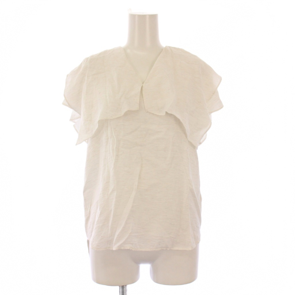 ノーブル NOBLE 25SS ファジーリネンスクエアケープブラウス シャツ プ