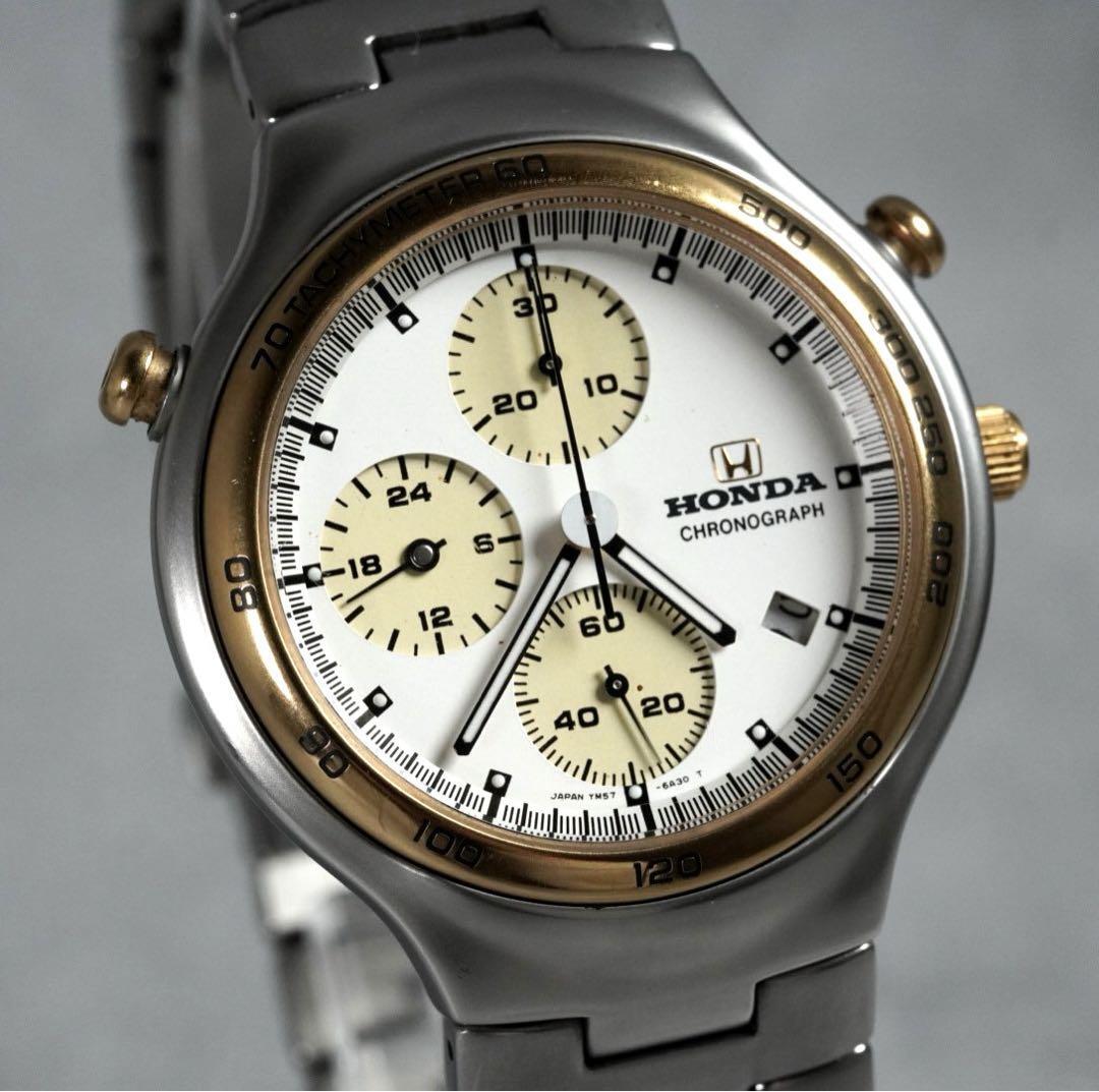 HONDA クロノグラフ クォーツ腕時計 Yahoo!オークション -「honda」(その他) (クロノグラフ＋カレンダー)の