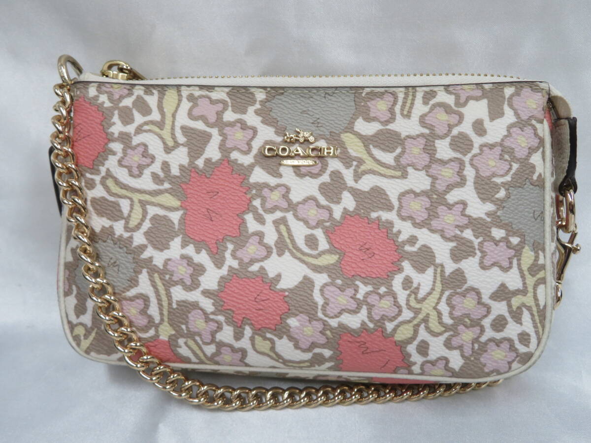 未使用　コーチ　COACH 花柄刺繍 ポーチ ミニハンドバッグ　レディース 楽天市場】コーチ COACH ポーチ ハンドポーチ リストレット