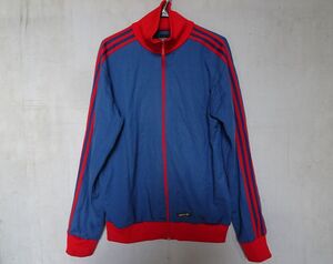 adidas / adidas / спортивная куртка с длинным рукавом / материал джерси / передняя молния / красная синяя линия ленты изменения ткани / спорт / синий / размер 4XO (10/28R7)