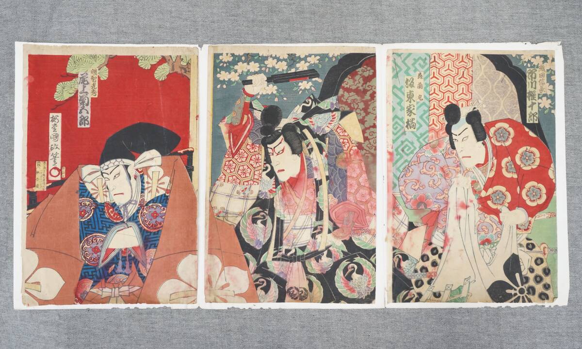 浮世絵、役者絵三枚綴り、梅堂国政画(三代歌川国貞) 2025年最新】Yahoo!オークション -歌川国貞(歌舞伎絵、役者絵)の