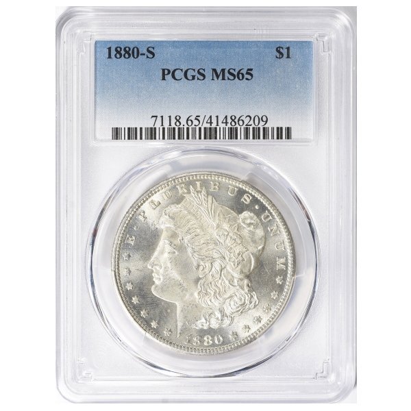 モルガンダラー銀貨　1880年 アメリカ銀貨 1880/79年 モルガン ダラー 銀貨 1ドル シルバー モルガン