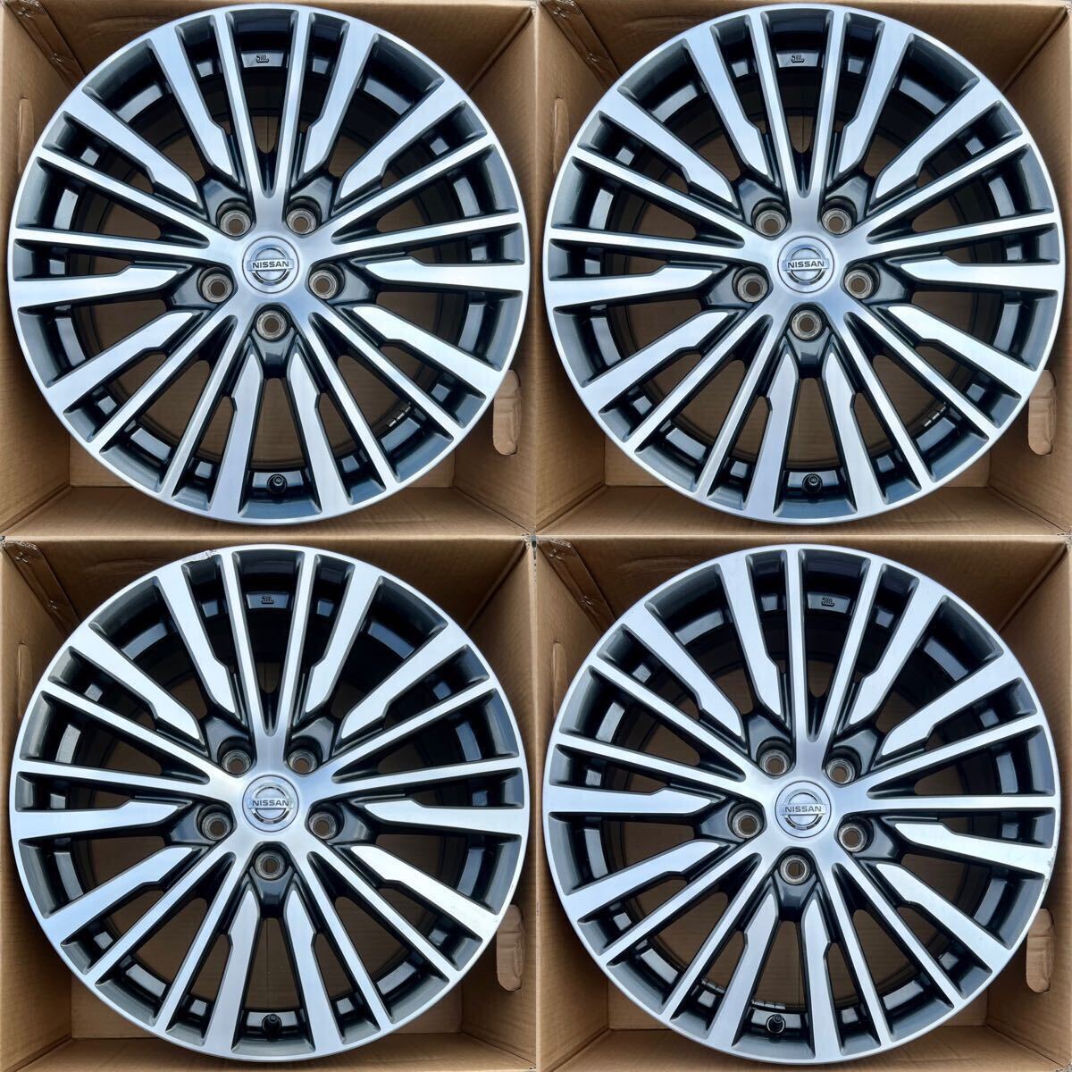 日産エルグランドE52純正ホイールセット 18インチ　バリ山 中古 18インチ アルミ 日産 ニッサン エルグランド 純正 4本