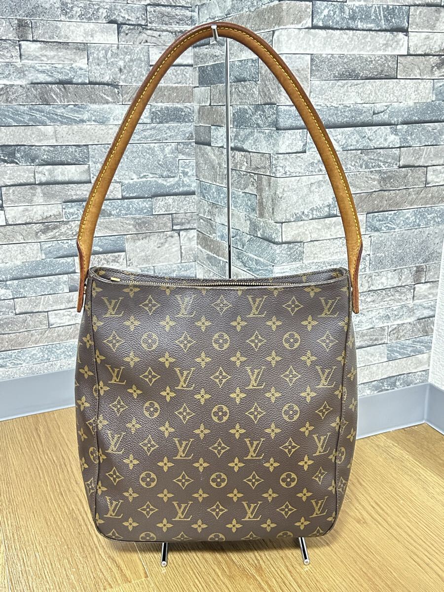 美品　ルイヴィトン　ルーピングGM　モノグラム　ショルダーバッグ　レザー LV LOUIS VUITTON ルイヴィトン ルーピングGM モノグラム ショルダー