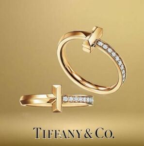 *TIFFANY* не использовался!41 десять тысяч *T one narrow бриллиант & 18K желтое золото кольцо