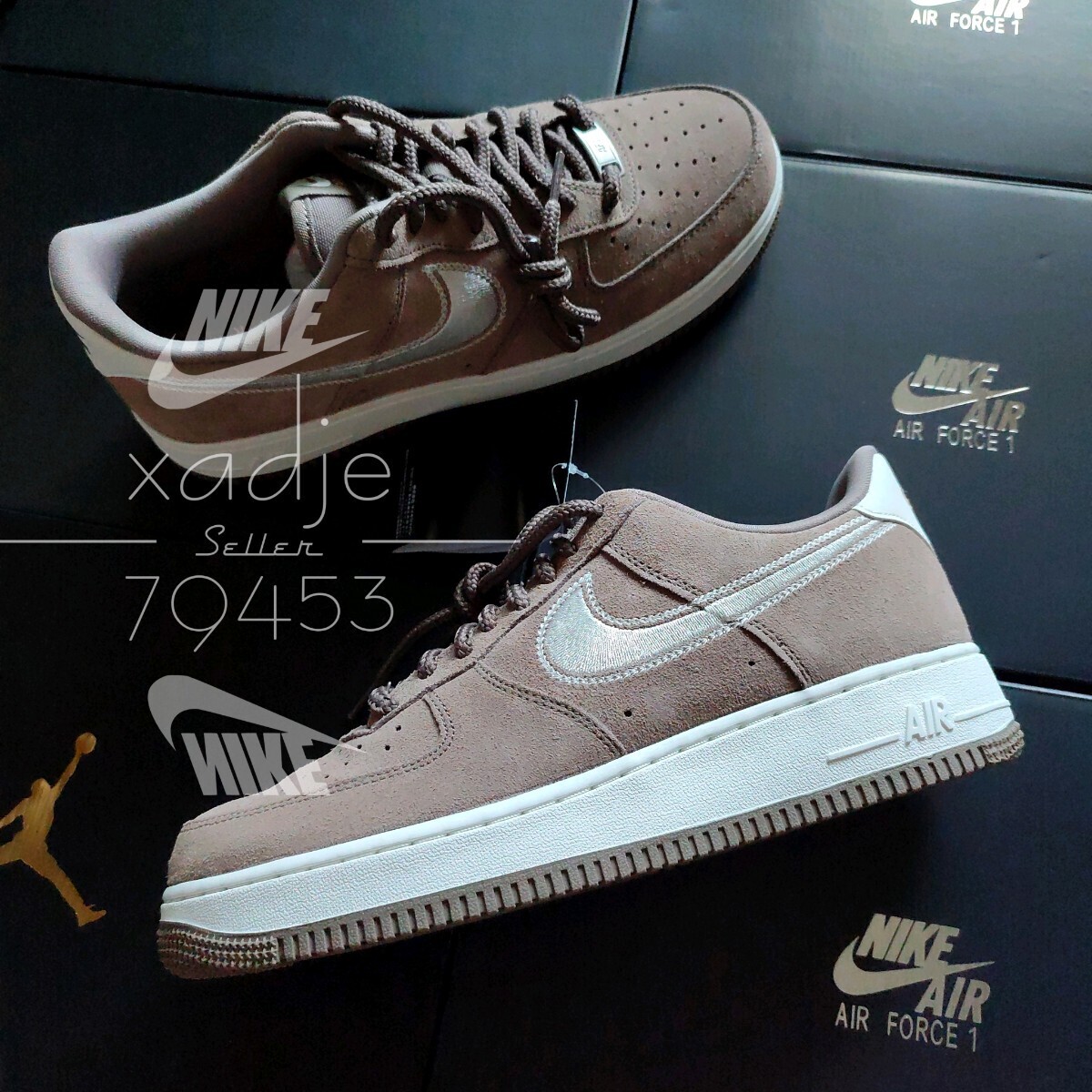 NIKE エアフォースワン ローカット ブラウン 茶色 26cm NIKE AIR FORCE 1 '07 WB FLAX/WHEAT-GUM LIGHT BROWN-BLACK