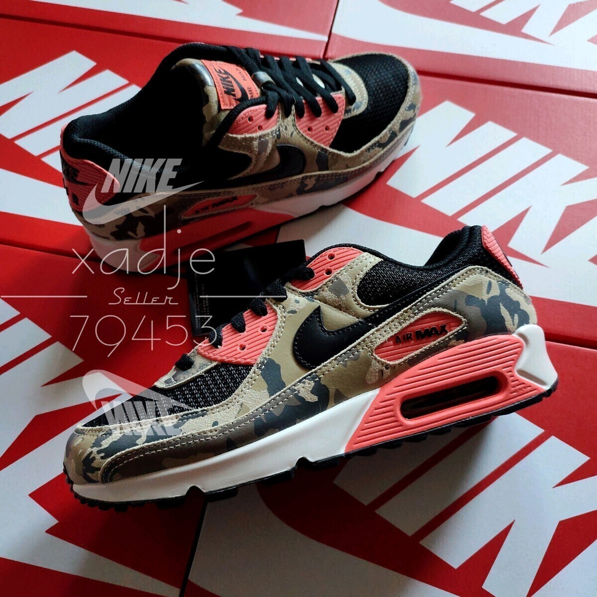 新品 正規品 エアマックス 迷彩 CAMO ピンク 黒 カーキ 28cm 新品 正規品 エアマックス 迷彩 CAMO ピンク 黒 カーキ 28cm