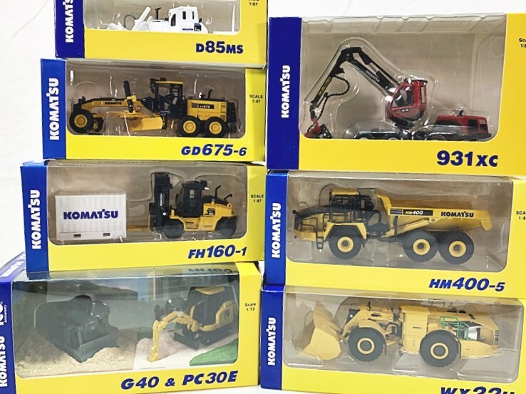 【未使用品】komatu コマツ　ミニカー　7点セット コマツ KOMATSU オリジナルミニカー 7点 KOMATSU 小松製作所