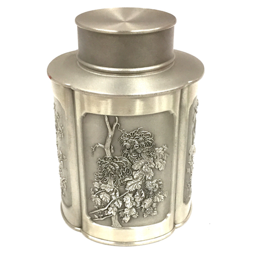 未使用品  Selangor pewter 茶筒　錫　ピューター ROYAL SELANGOR PEWTER(ﾛｲﾔﾙ・ｾﾗﾝｺﾞｰﾙ・ﾋﾟｭｰﾀｰ)の茶筒が入荷