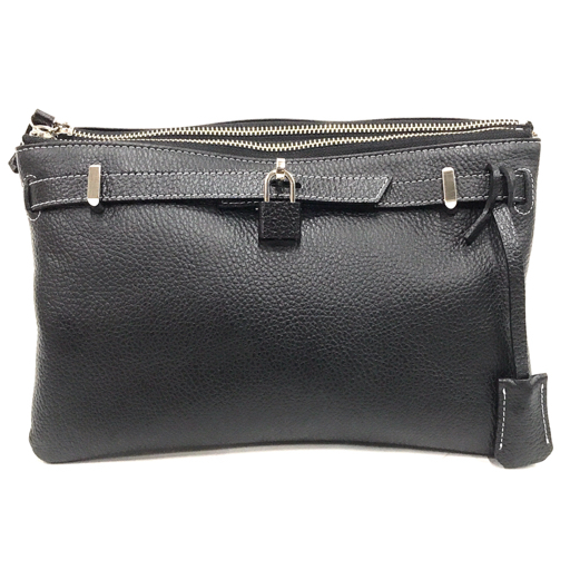 未使用品 傳濱野 HAMANO レザーショルダーバッグ 黒 ブラック 濱野皮革工藝/HAMANO - □新品□未使用□ 傳濱野 HAMANO ハマノ