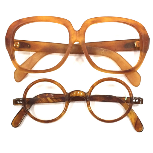 S*1様 鼈甲メガネフレーム 大澤鼈甲・K18金無垢・白甲 ツーポイントべっ甲メガネフレーム