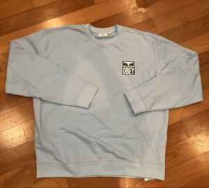 特価 送料込み!新品 オベイOBey スウェット サイズXL クルーネック トレーナー スウェットシャツ クルーネック トレーナー