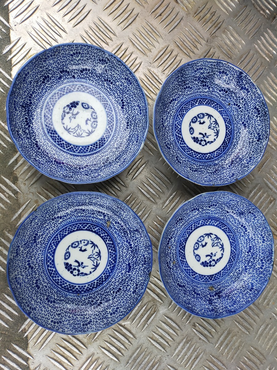 江戸 古伊万里 染付なます皿 十客 18cm 菊花浮文 鹿の子 中皿 MA167 2025年最新】Yahoo!オークション -古伊万里 なます皿の中古品