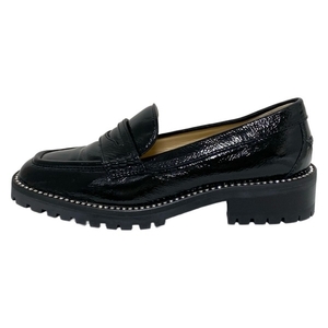 Jimmy Choo JIMMY CHOO Лоферы 36 - Кожаные Черные Женские Туфли со Стразами