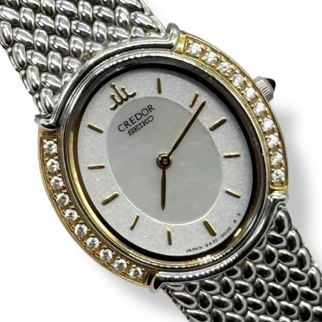【新品電池】079 セイコー クレドール 12Pダイヤ シェル文字盤 オーバル 新品電池】079 セイコー クレドール 12Pダイヤ シェル文字盤