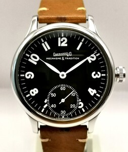 美品 EBERHARD エベラール 21120 CP トラベルセトロ スモセコ 箱保証書付き メンズ 手巻き 時計