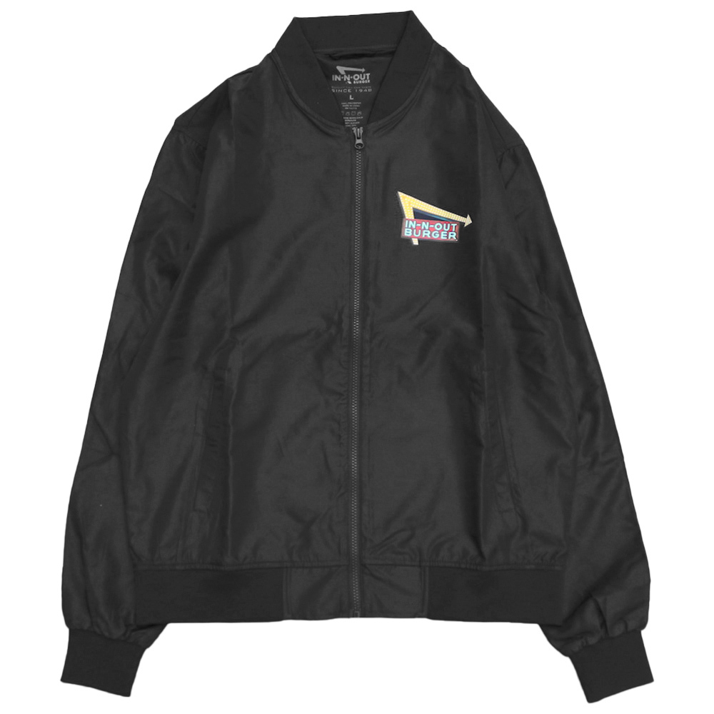 日本未発売 インアンドアウト バーガー ボンバー ナイロン ジャケット / IN-N-OUT BURGER BOMBER NYLON JACKET [BLACK] [SIZE：XL]