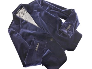 COMME CA DU MODE COMME CA DU MODE Велюровый приталенный пиджак размер9/темно-синий ◇■ ☆ fja9 Ladies