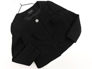 QUEENS COURT Queens Court Куртка без воротника из шерстяной смеси размер2/черный ◇■ ☆ fjb4 Женщины