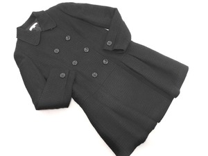 KLEIN PLUS KLEIN PLUS пальто-трансепт из шерстяного твида размер40/черный ◇■ ☆ fjb5 Женское