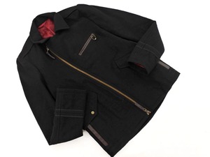 BOYCOTT Бойкот шерсть смесь райдеров дизайн куртка размер3/черный ◇■ ☆ fjb5 мужские