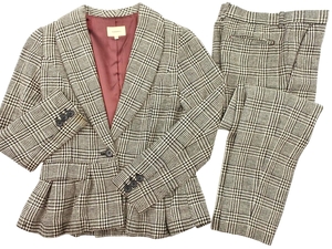 TODAYFUL TODAYFUL Шерстяная смесь глен проверить пиджак и брюки набор размер 36/черный х слоновая кость ◇■ ☆ fjc0 Женщины