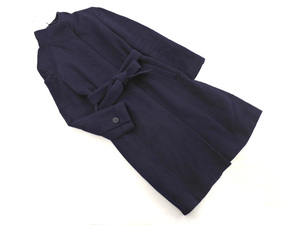 COUP DE CHANCE COUP DE CHANCE Пальто из смеси ангоры с лентой на талии размер36/темно-синий ◇■ ☆ fjc2 Дамы