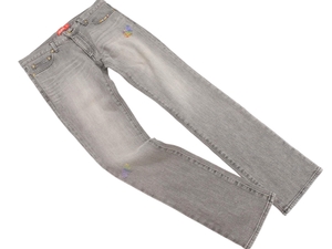 Новый X-girl X-girl вышитые джинсовые брюки размер1/черный ■■ ☆ fjc3 Дамы