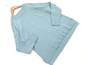 GLOBAL WORK Global Work трикотажный джемпер с вырезом горловины из шерсти размер M/синий ◇■ ☆ fjc7 Женщины